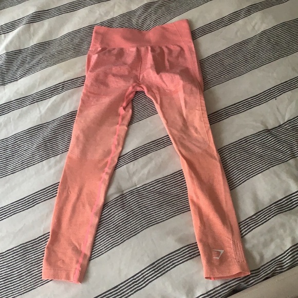 Gymshark ombré peach coral leggings medium - Picture 2 of 2